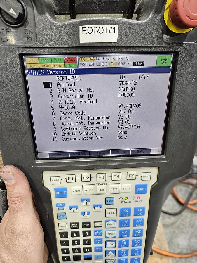 Used Fanuc Arcmate 100ic Industrial Robot With R-30ia Controller and Lincoln Powerwave i400