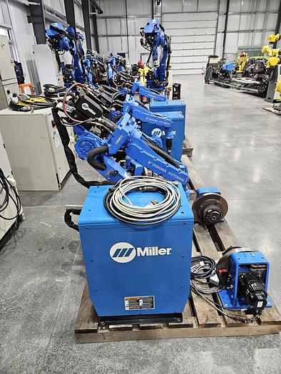 Used Yaskawa MA1400 Industrial Welding Robot with DX100 Controller, Miller Auto Axcess 450, and Dual Headstock