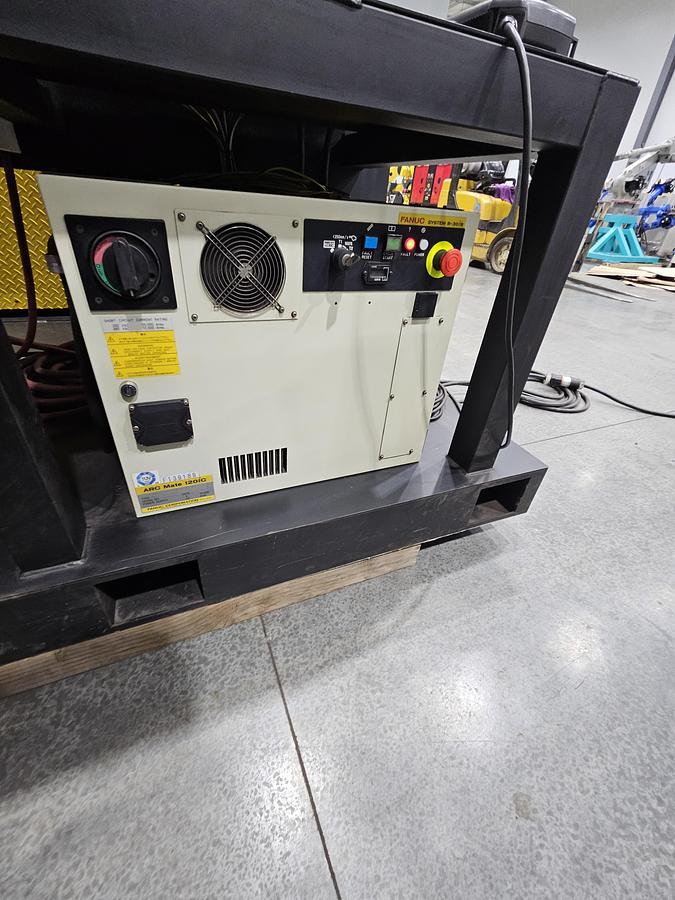 Used FANUC Robotic Welding Cell W/ FANUC 120ic/R-30ib Tracks and Safety