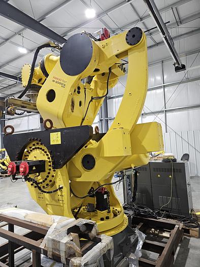 Used Fanuc M-2000ia/1200 Industrial Robot With R-30ia Controller and Servo Driven Gripper - Very Low Hours