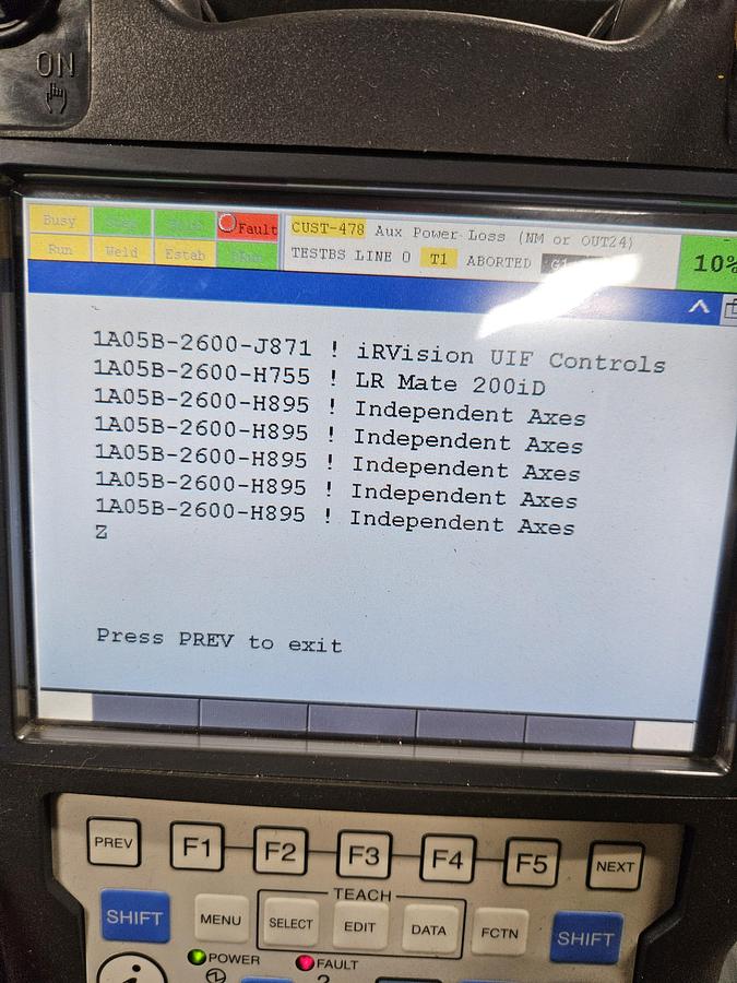 Used Fanuc LR Mate 200iD/7L Industrial Robot With R-30ib Controller