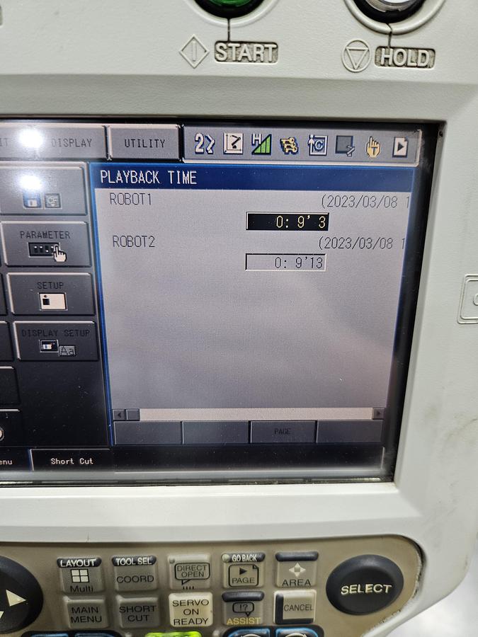 Used Dual Arm Yaskawa EA1900N and UP50N Welding Robots With Auto Axcess 450
