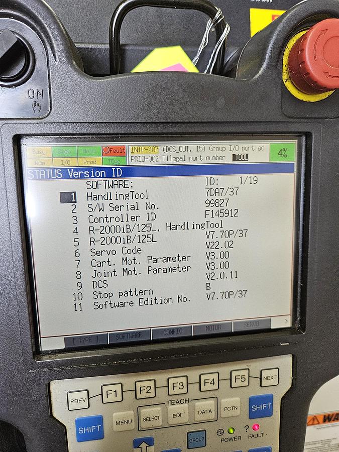 Used Fanuc R-2000ib/125L Industrial Robot With R-30ia Controller