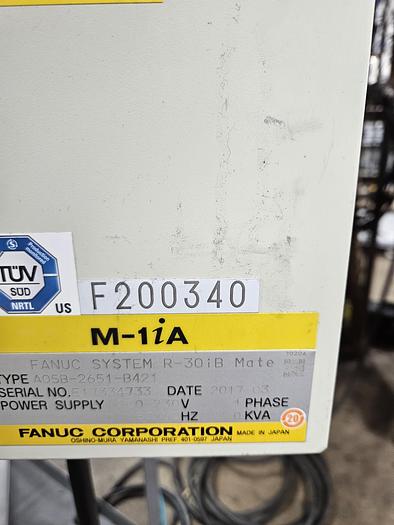 Used 2017 Fanuc M-1iA/0.5SL Industrial Spider Robot With R-30ib Controller