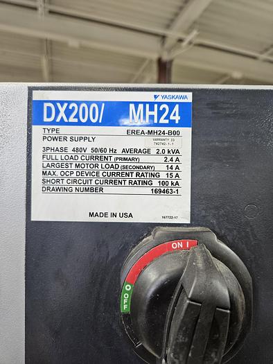 Used Yaskawa Motoman MH24 Dual Arm Industrial Robot With DX200 Controller