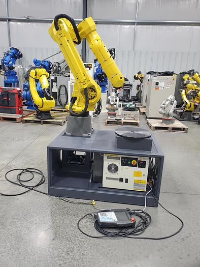 Used Fanuc M-20ia Industrial Robot with R-30ib Controller and Servo Driven Table