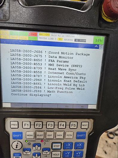 Used FANUC Arcmate 120ic/10L Industrial Robot With R-30ib Controller and Headstock - Very Low Hours