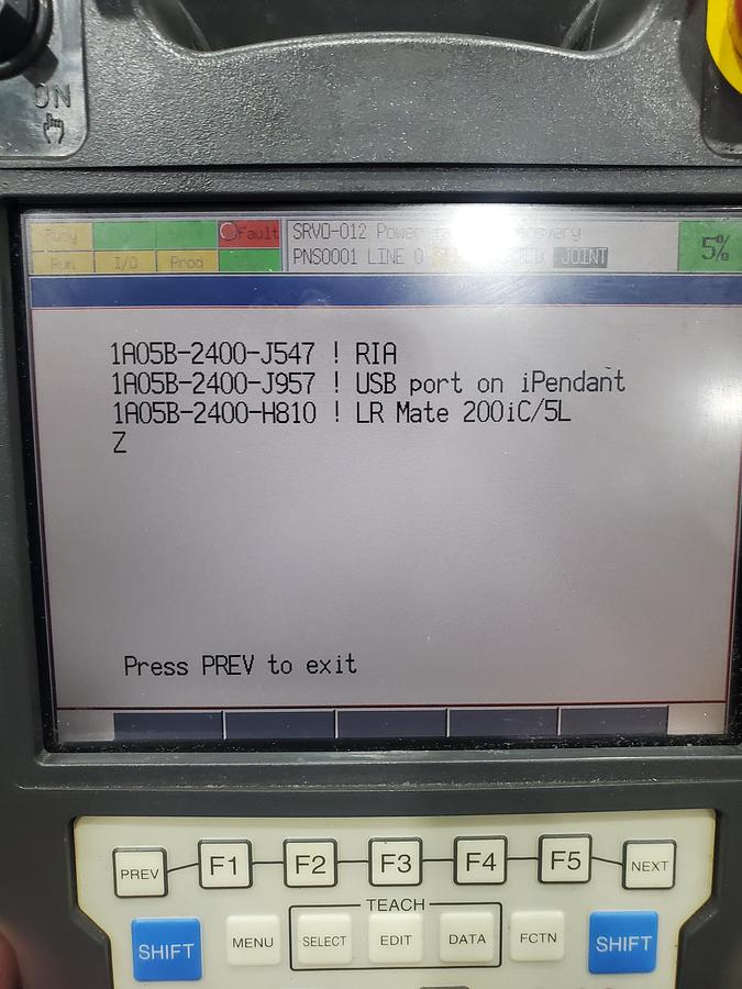Used Fanuc LR Mate 200iC/5L Industrial Robot With R-30ia Controller
