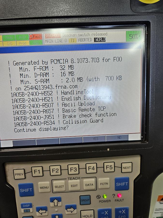 Used Fanuc R-2000ib/210F Industrial Robot With R-30ia Controller