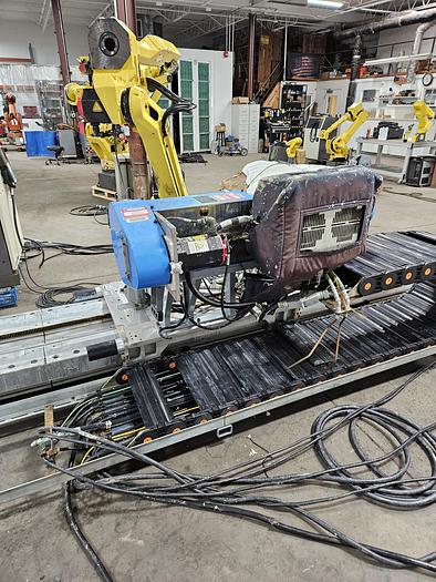 Used Dual Fanuc M-20ia/10L Industrial Robots on 25Ft Track