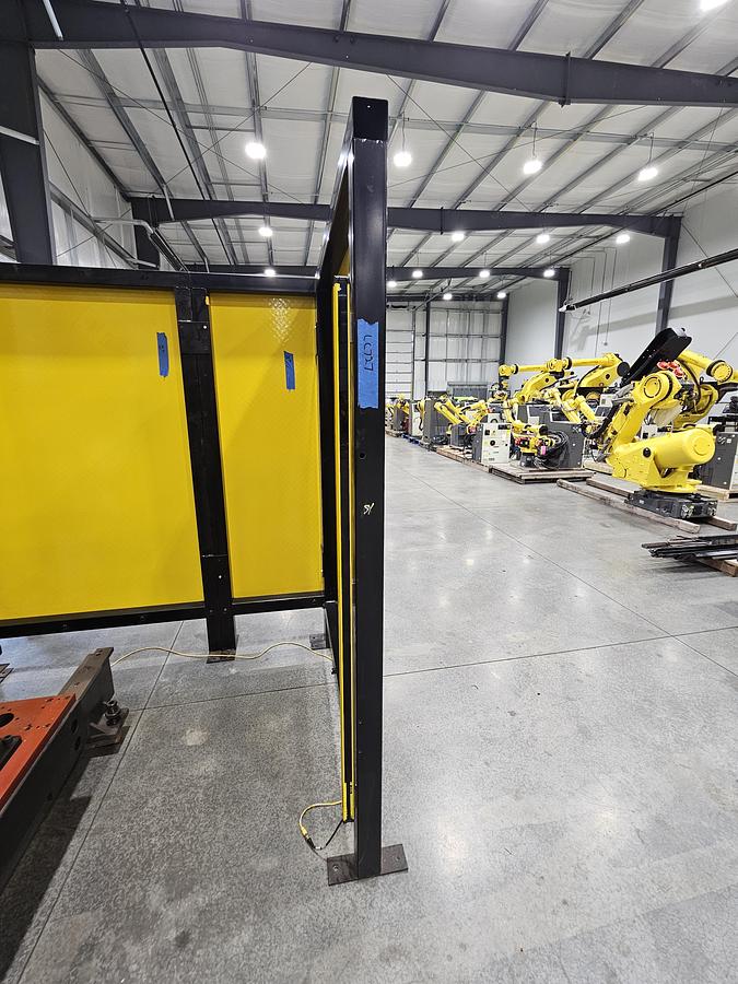 Used FANUC Robotic Welding Cell W/ FANUC 120ic/R-30ib Tracks and Safety