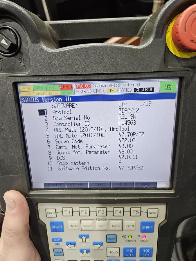 Used Lincoln system 35 weld cell Fanuc 120iC/10L with dual headstock positioners