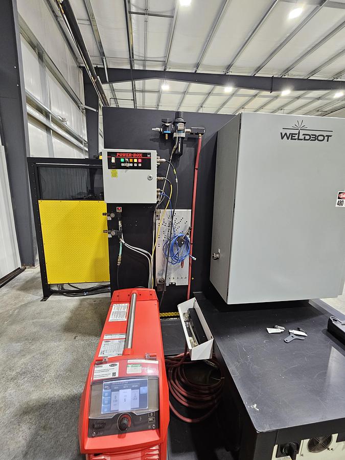 Used FANUC Robotic Welding Cell W/ FANUC 120ic/R-30ib Tracks and Safety