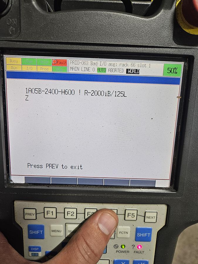 Used Fanuc R-2000ib/125L Industrial Robot With R-30ia Controller