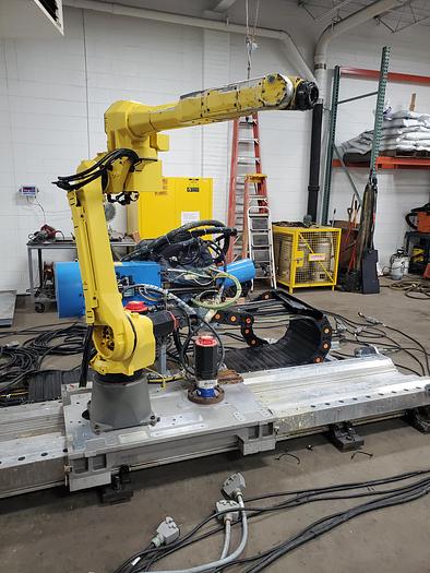 Used Dual Fanuc M-20ia/10L Industrial Robots on 24Ft Track