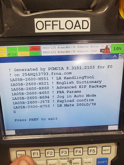 Used 2014 Fanuc LR Mate 200iD/7H Industrial Robot With R-30ib Controller and Gripper