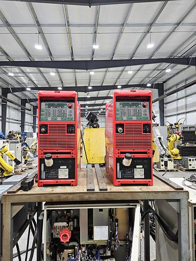 Used Dual Yaskawa Motoman EA1900N Industrial Welding Robots With NX100 Controller, Dual Tilt Rotate Positioner, and Fronius Welders