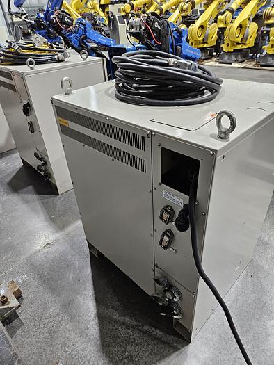 Used Yaskawa MA1400 Industrial Welding Robot with DX100 Controller, Miller Auto Axcess 450, and Dual Headstock