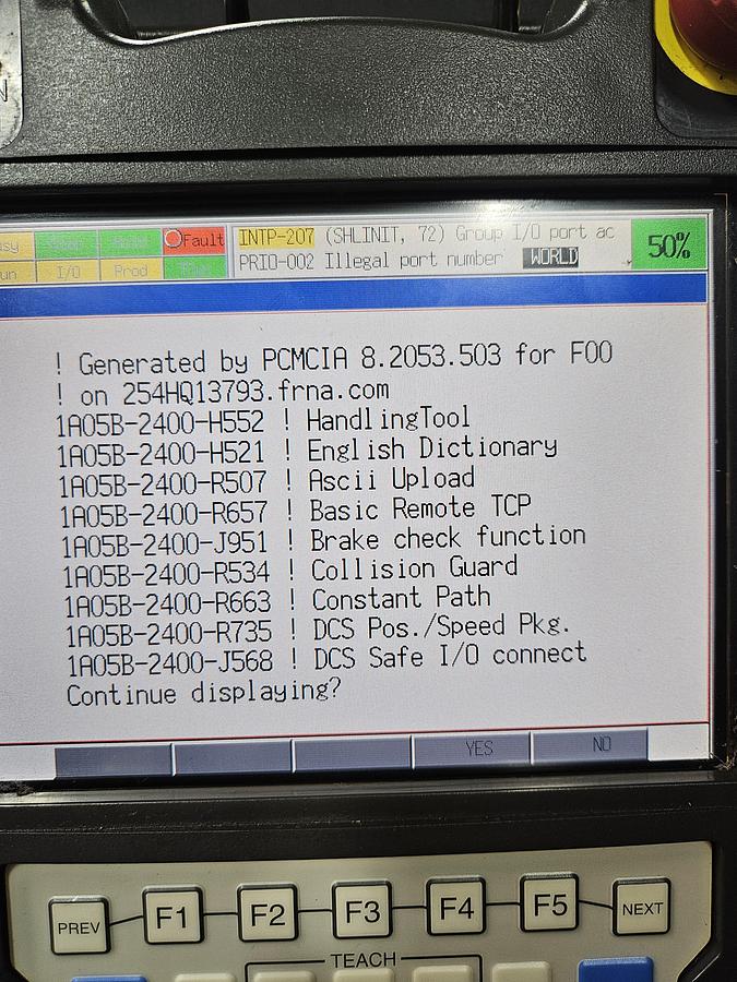 Used Fanuc R-2000ib/210F Industrial Robot With R-30ia Controller