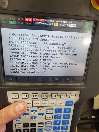 Used Fanuc Sr-3ia Industrial SCARA robot with R-30ib Plus Controller and Enclosure