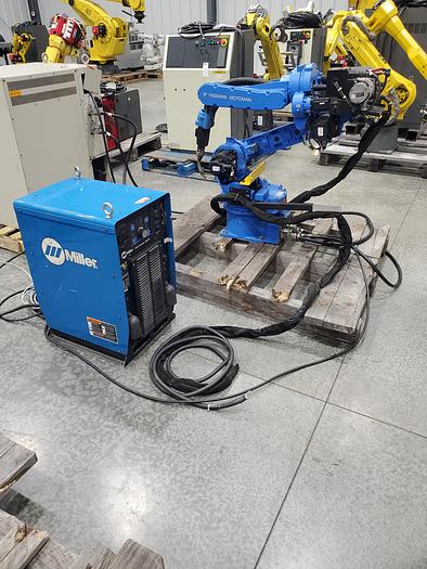 Used Yaskawa MA1400 Industrial Welding Robot with DX100 Controller and Miller Auto Axcess 450