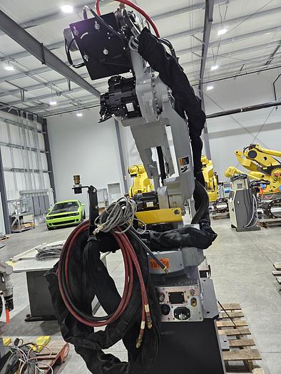 Used Yaskawa MA1400 Industrial Welding Robot with DX100 Controller, Miller Auto Axcess 450, and Dual Headstock