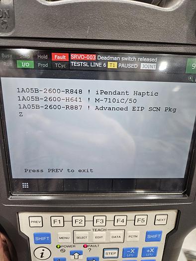 Used Fanuc M-710ic/50 With R30ib Plus controller and 1 vision camera 