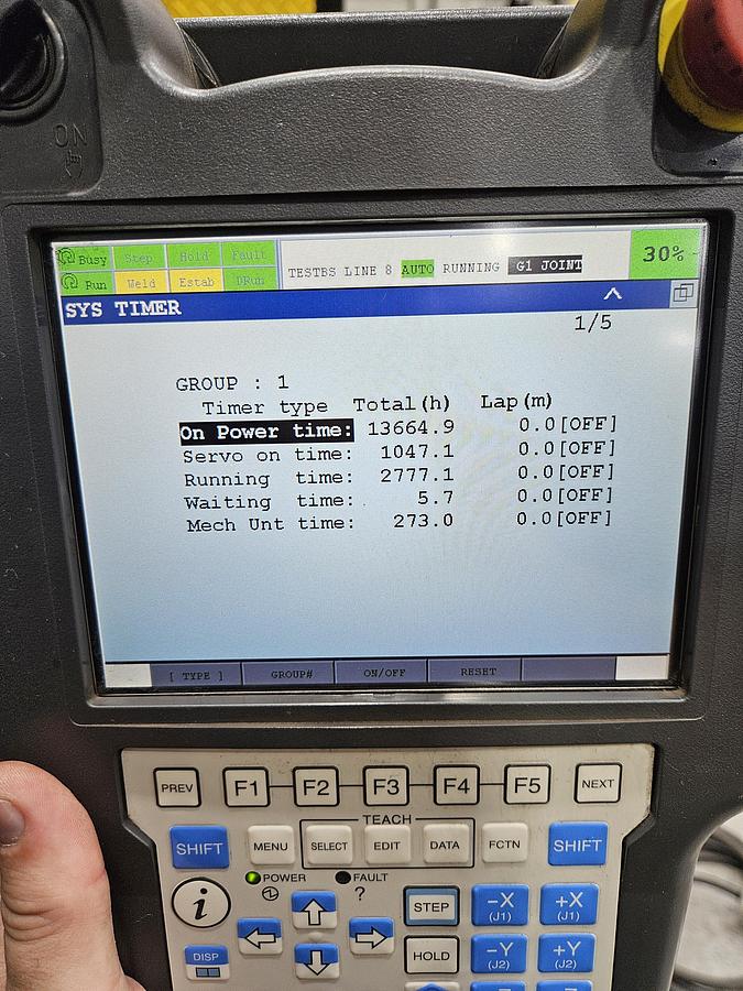 Used FANUC Robotic Welding Cell W/ FANUC 120ic/R-30ib Tracks and Safety
