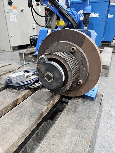 Used Yaskawa MA1400 Industrial Welding Robot with DX100 Controller, Miller Auto Axcess 450, and Dual Headstock