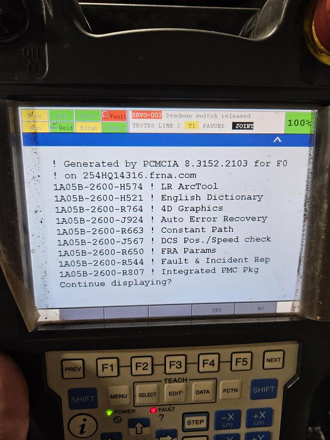 Used Lincoln Automate 5 Cell Fanuc Arcmate 0ib Industrial Welding Robot And R-30ib Controller