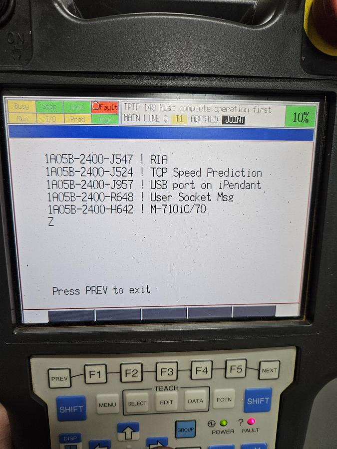 Used FANUC M-710ic/70 Industrial Robot With R-30ia Controller