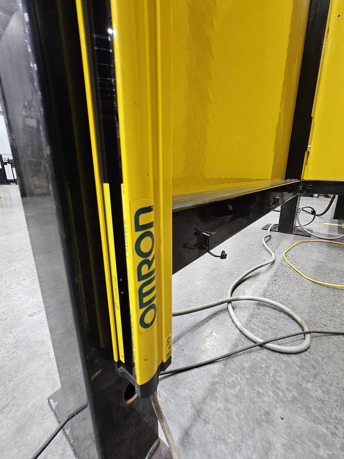 Used FANUC Robotic Welding Cell W/ FANUC 120ic/R-30ib Tracks and Safety