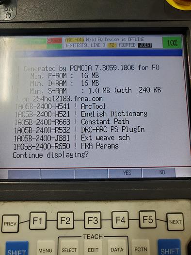 Used 2008 Fanuc Arcmate 100ic Industrial Robot with R-30ia Controller, Lincoln PW i400, and Cool Arc 40 - Only 25.5 Running Hours