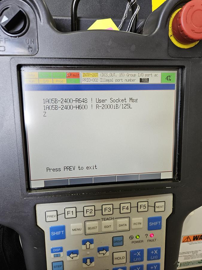 Used Fanuc R-2000ib/125L Industrial Robot With R-30ia Controller