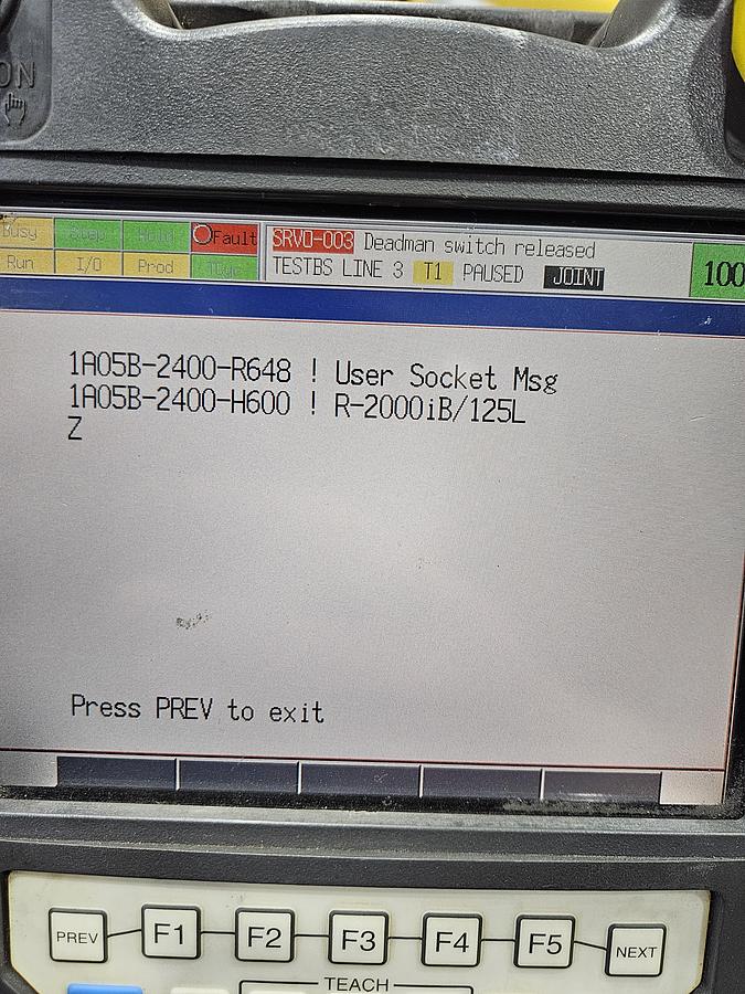 Used Fanuc R-2000ib/125L Industrial Robot With R-30ia Controller