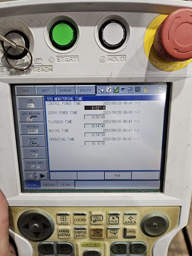Used Yaskawa MA1400 Industrial Welding Robot with DX100 Controller, Miller Auto Axcess 450, and Dual Headstock
