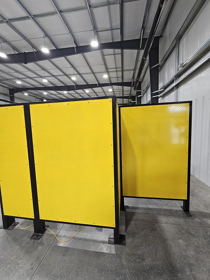 Used FANUC Robotic Welding Cell W/ FANUC 120ic/R-30ib Tracks and Safety