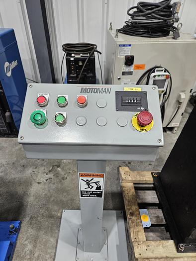 Used Yaskawa MA1400 Industrial Welding Robot with DX100 Controller, Miller Auto Axcess 450, and Dual Headstock