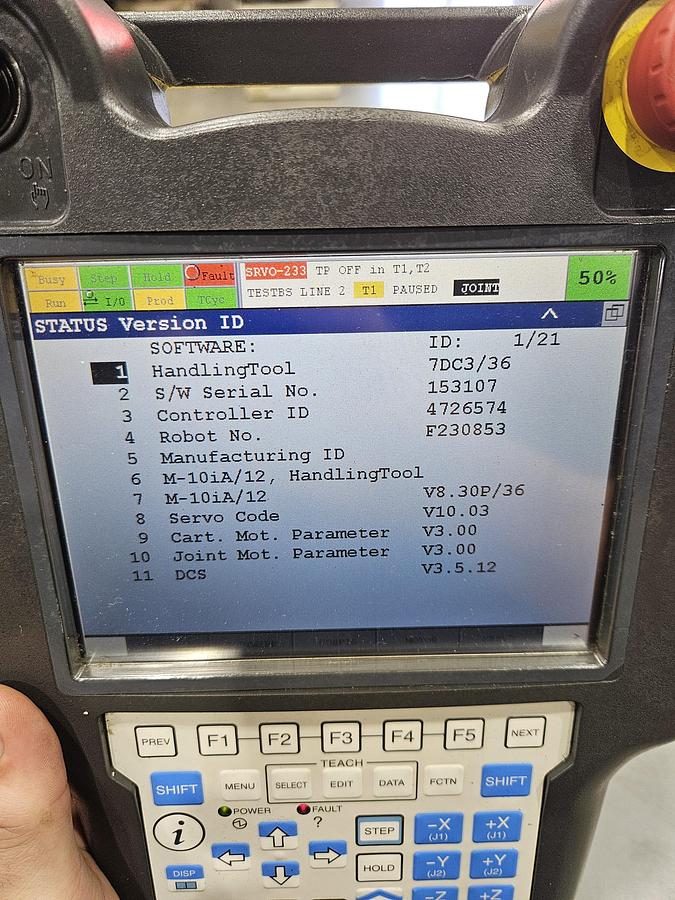 Used Fanuc M-10ia/12 Industrial Robot With R-30ib Controller