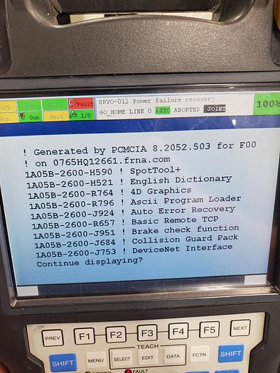 Used Fanuc M-20ia Industrial Robot with R-30ib Controller - Very Low Hours