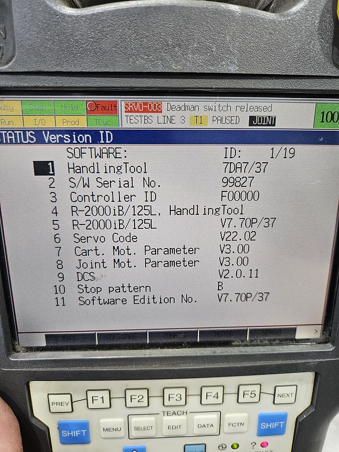 Used Fanuc R-2000ib/125L Industrial Robot With R-30ia Controller