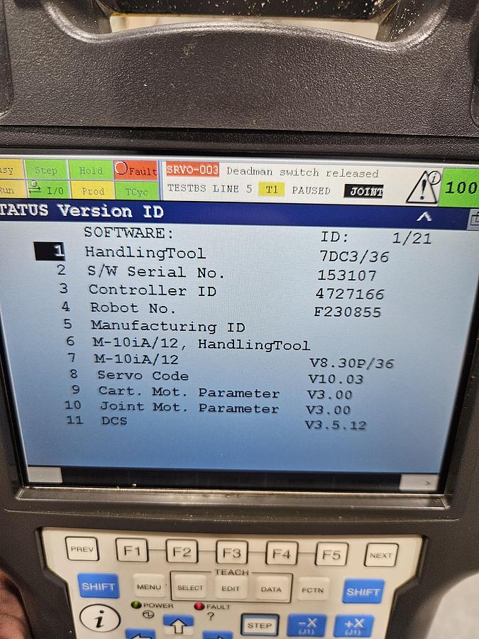 Used Fanuc M-10ia/12 Industrial Robot With R-30ib Controller