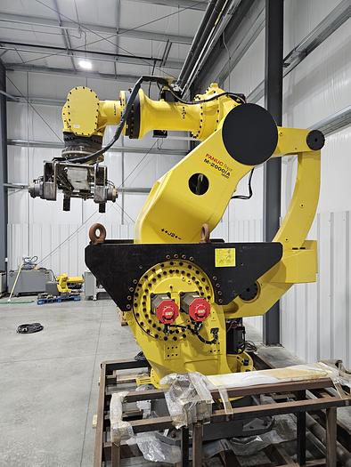 Used Fanuc M-2000ia/1200 Industrial Robot With R-30ia Controller and Servo Driven Gripper - Very Low Hours