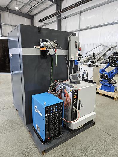 Used ABB IRB 140 Robotic Welding Cell With Enclosure and Miller Auto Axcess 450-DI