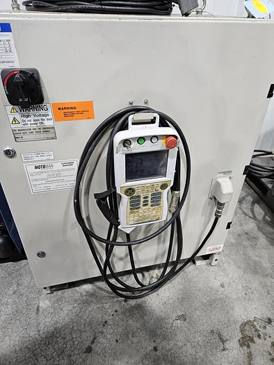 Used Yaskawa MA1400 Industrial Welding Robot with DX100 Controller, Miller Auto Axcess 450, and Dual Headstock