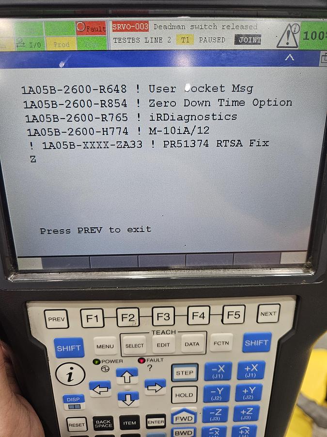 Used Fanuc M-10ia/12 Industrial Robot With R-30ib Controller
