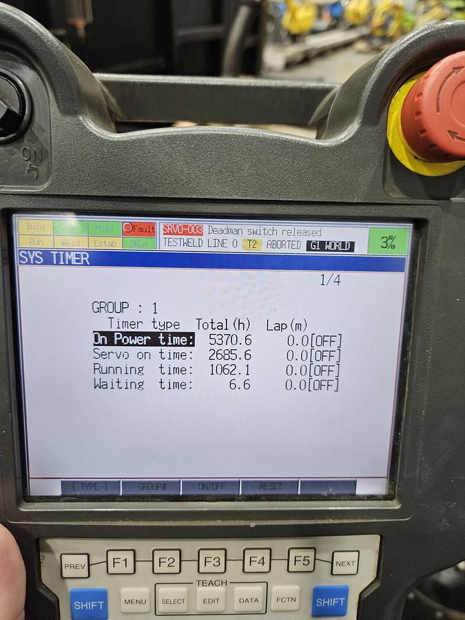 Used Lincoln system 35 weld cell Fanuc 120iC/10L with dual headstock positioners