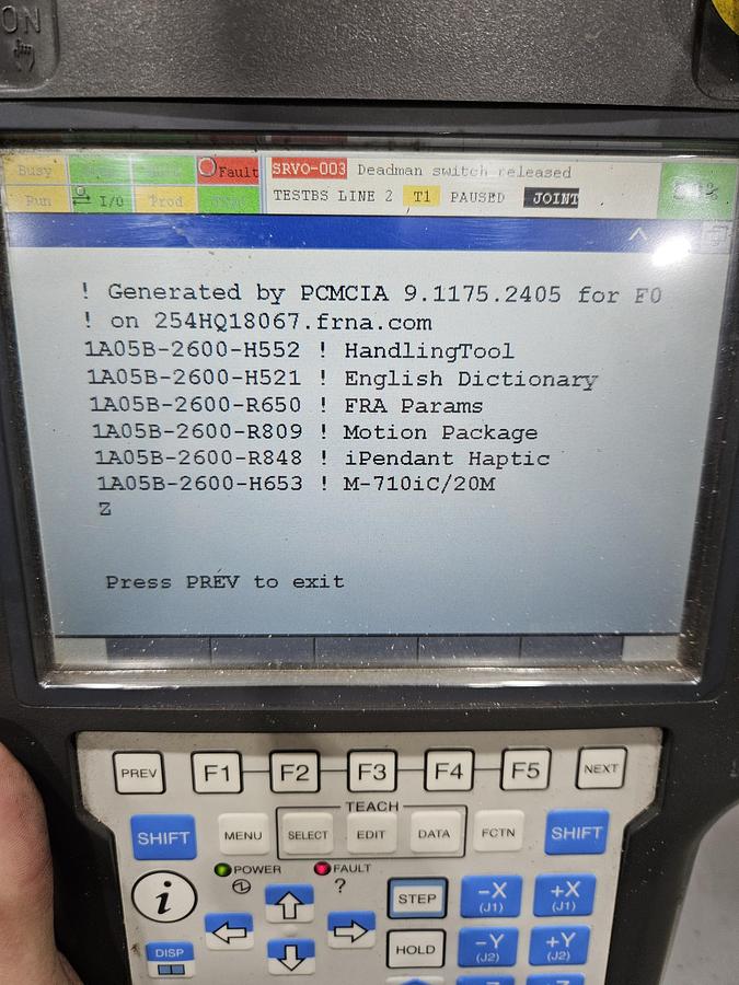 Used FANUC M-710ic/20M Industrial Robot With R-30ib Controller