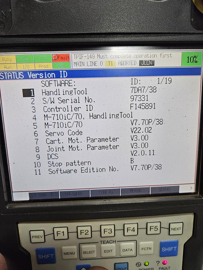 Used FANUC M-710ic/70 Industrial Robot With R-30ia Controller