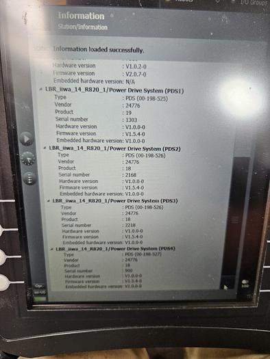 Used KUKA LBR iiwa 14 R820 Industrial Cobot with KRC4 Sunrise Controller